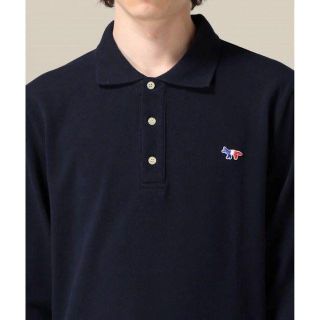 メゾンキツネ(MAISON KITSUNE')の美品 MAISON KITSUNE メゾン・キツネ 長袖ポロシャツ M(ポロシャツ)