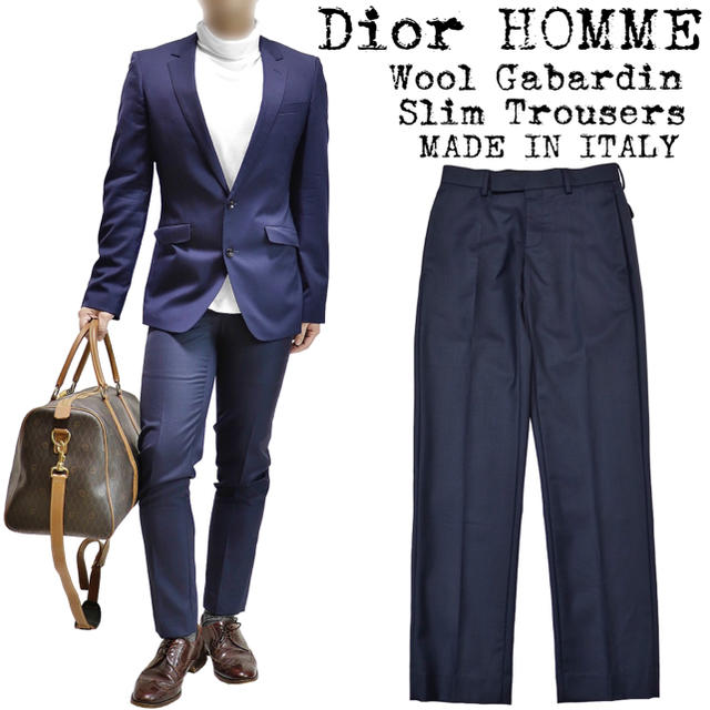 ★美品★Dior HOMME★ディオールオム★スラックス★トラウザー★ネイビー