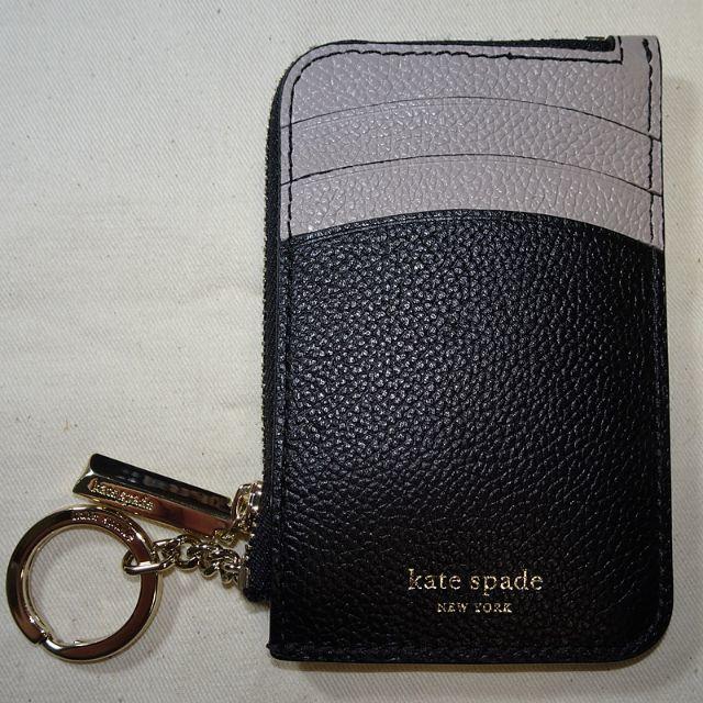 kate spade new york(ケイトスペードニューヨーク)のケイトスペード カードホルダー ジップカードケース キーケース バイカラー レディースのファッション小物(その他)の商品写真