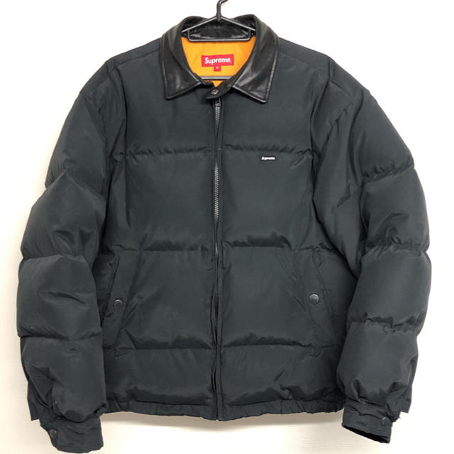 supreme ダウン Leather Collar Puffy Jacket