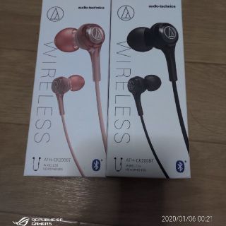 オーディオテクニカ(audio-technica)のATH-CK200BT ピンク ブラック(ポータブルプレーヤー)