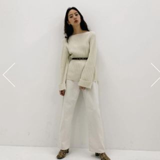 マウジー(moussy)のマウジー　FOLD BACK WIDE SLEEVE KNIT(ニット/セーター)