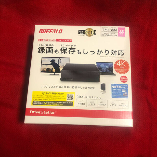 新品未開封】BUFFALO 外付けHDD HD-NRLD3.0U3-BA - PC周辺機器