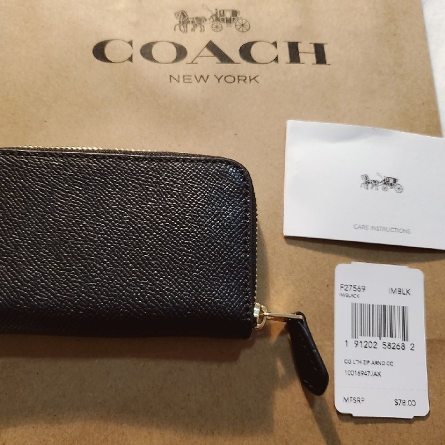 COACH(コーチ)のCOACH コーチ 小銭入れ コインケース ブラック★ レディースのファッション小物(コインケース)の商品写真