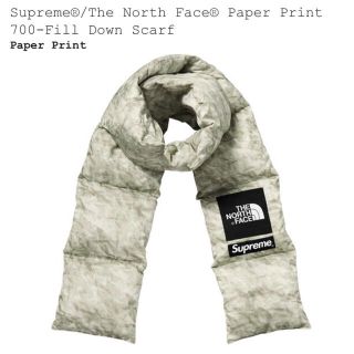 シュプリーム(Supreme)のSupreme TNF Paper Print Down Scarf(マフラー)