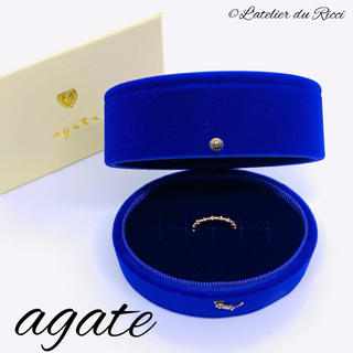 アガット(agete)の《美品》agate K10 YG リボンモチーフ ピンキーリング 3号(リング(指輪))