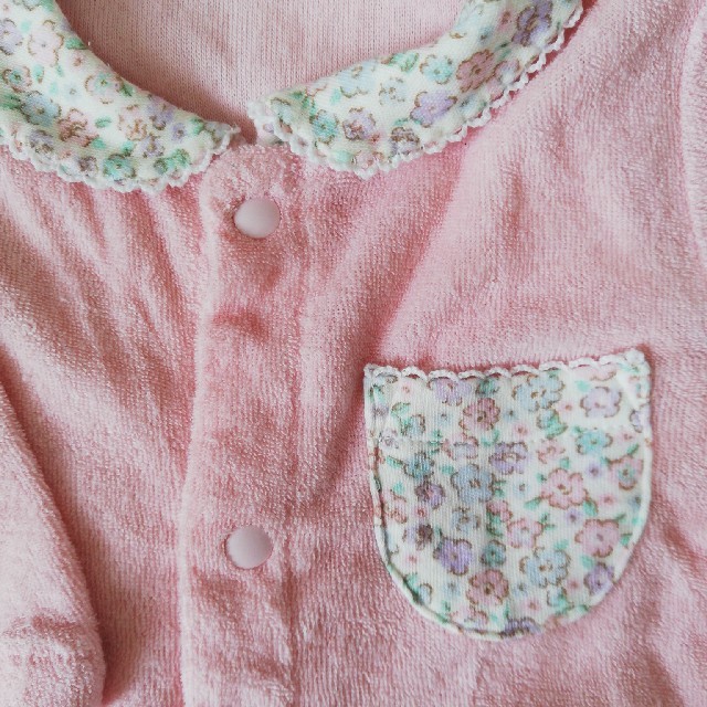 ピンク カバーオール キッズ/ベビー/マタニティのベビー服(~85cm)(カバーオール)の商品写真