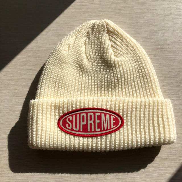 supreme oval patch beanie