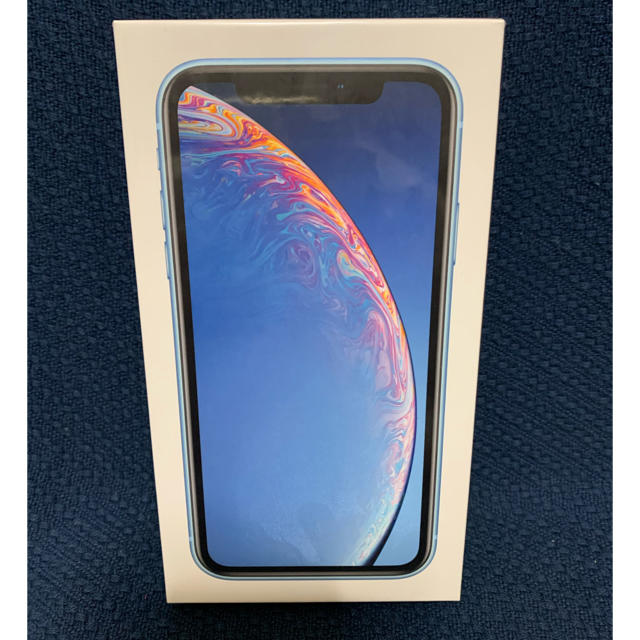 Apple(アップル)のiPhone XR 128GB ブルー　シムフリー　未開封 スマホ/家電/カメラのスマートフォン/携帯電話(スマートフォン本体)の商品写真