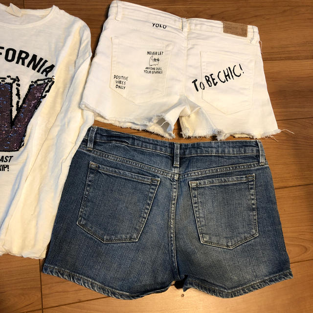 ZARA KIDS(ザラキッズ)の女の子１６０サイズ ショートパンツ長Ｔシャツセット ZARA GAP キッズ/ベビー/マタニティのキッズ服女の子用(90cm~)(パンツ/スパッツ)の商品写真