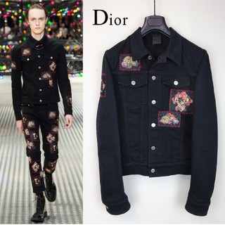 ディオールオム(DIOR HOMME)の17ss Dior homme ヴァニタス デニムジャケット 黒 44(Gジャン/デニムジャケット)