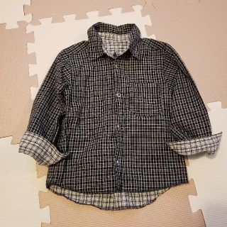 プチバトー(PETIT BATEAU)の【美品】プチバトー  リバーシブルチェックシャツ 3ans/94㎝(Tシャツ/カットソー)