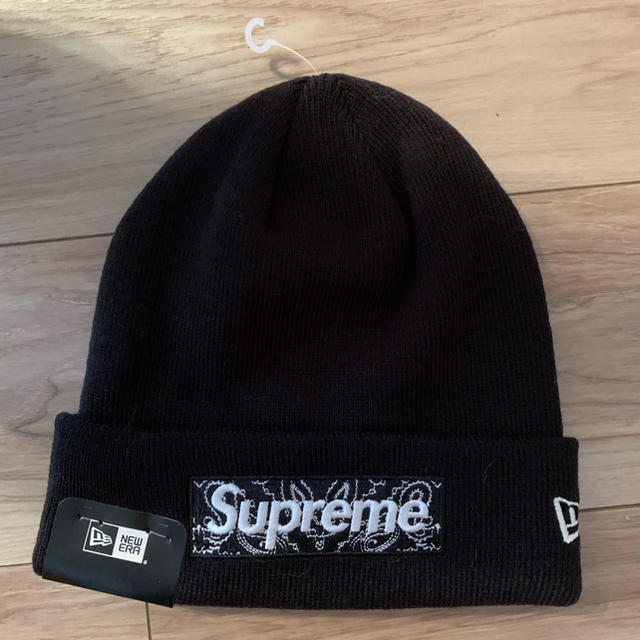 新品 アメリカ購入 supreme バンダナ ビーニー ブラック黒 beanie-