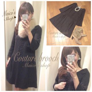 アナトリエ(anatelier)の美品♡Couture broochワンピ(ひざ丈ワンピース)