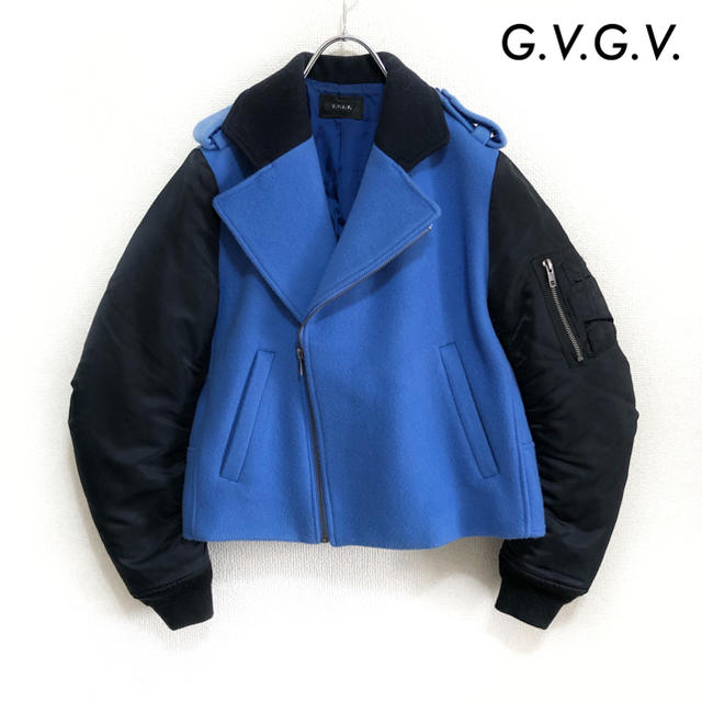 G.V.G.V.(ジーヴィジーヴィ)のG.V.G.V. ジーヴィジーヴィ★ライダースジャケット MA-1 袖切替 レディースのジャケット/アウター(ライダースジャケット)の商品写真