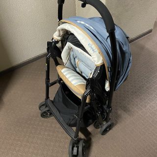 コンビ(combi)の美品☆コンビ☆ベビーカー メチャカルハンディα エッグショック マリンボヤージュ(ベビーカー/バギー)