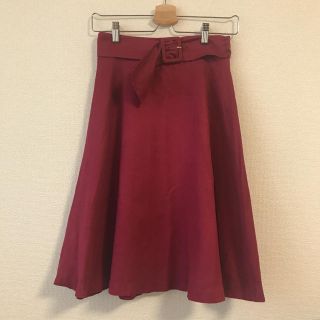 プロポーションボディドレッシング(PROPORTION BODY DRESSING)のプロポーション♡サッシュベルト付きシルキースエードフレアスカート(ひざ丈スカート)