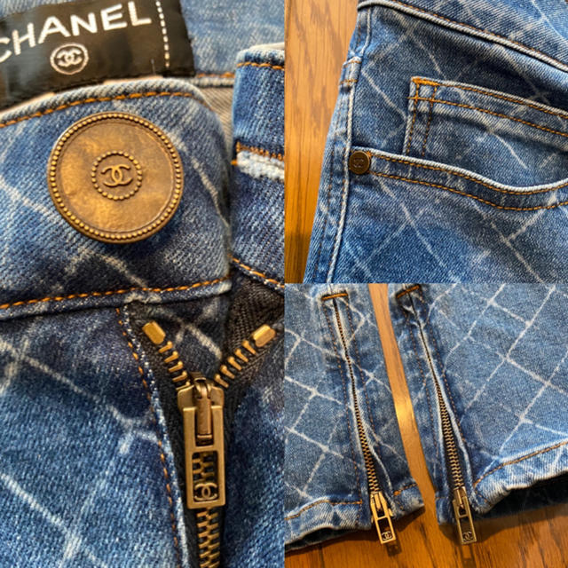 CHANEL(シャネル)のMille様　専用！シャネル　マトラッセ　デニムパンツ  レディースのパンツ(デニム/ジーンズ)の商品写真