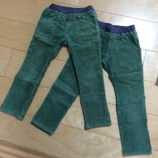 サンカンシオン(3can4on)の【お揃い】緑 長ズボン110 セット(パンツ/スパッツ)