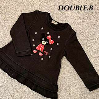 ダブルビー(DOUBLE.B)のDOUBLE.B 黒　チュニック  100(Tシャツ/カットソー)
