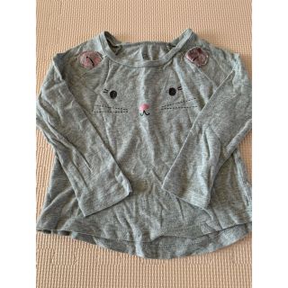 ベビーギャップ(babyGAP)のGAP グレー ロンT アニマルフェイス 18-24M(Ｔシャツ)