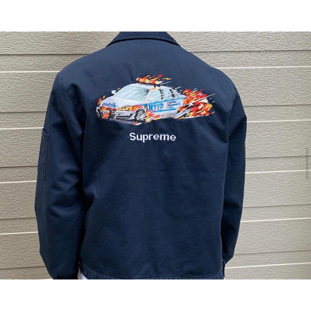 メンズL supreme 葵産業 cop car ネイビー