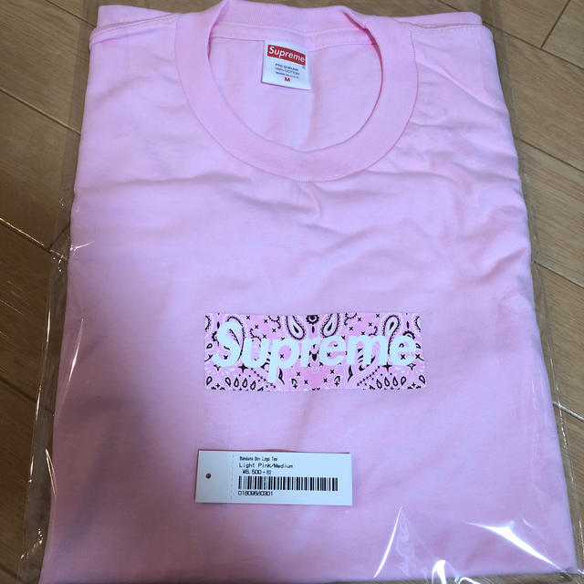 supreme Bandana box logo tee pink ピンク