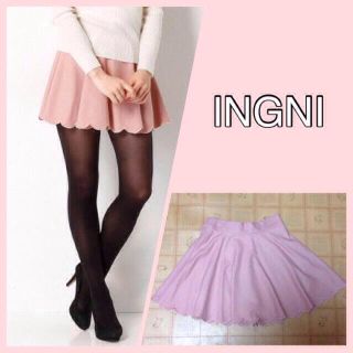 イング(INGNI)の裾スカラップフレアスカート(ミニスカート)