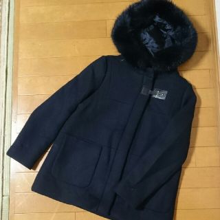 ザラ(ZARA)の最終値下！ZARAガールズ150紺ファー(ジャケット/上着)