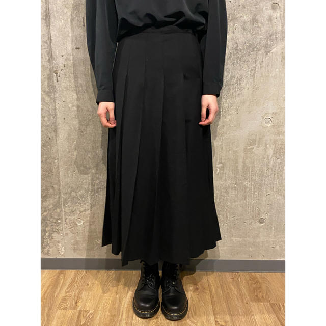 Yohji Yamamoto(ヨウジヤマモト)のヨウジヤマモト ウール プリーツ ロングスカート ［549］  レディースのスカート(ロングスカート)の商品写真