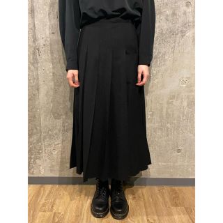 ヨウジヤマモト(Yohji Yamamoto)のヨウジヤマモト ウール プリーツ ロングスカート ［549］ (ロングスカート)