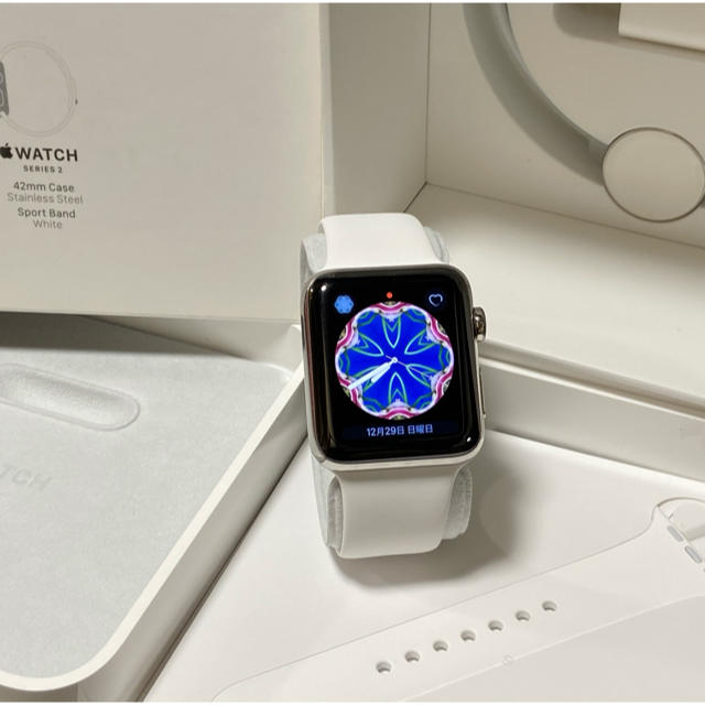 Apple Watch - 希少 Apple Watch シリーズ2 42mm ステンレス 純正ホワイトの通販 by sora's shop