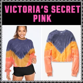 ヴィクトリアズシークレット(Victoria's Secret)の1点のみ！ヴィクトリアシークレット　PINK クロップトレーナーＳ(トレーナー/スウェット)