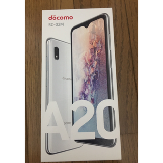 新品未使用 Galaxy A20 simフリーWhite32GB docomo(スマートフォン本体)