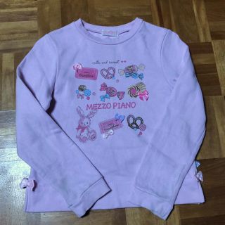 メゾピアノ(mezzo piano)のお値下げ メゾピアノ スイーツモチーフトレーナー(Tシャツ/カットソー)