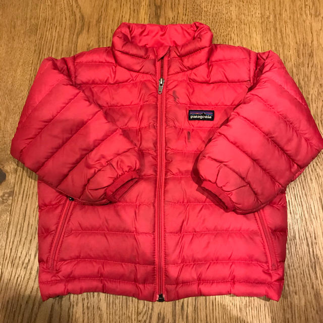 patagonia(パタゴニア)のPatagonia パタゴニア キッズ ダウンセーター 2T レッド used キッズ/ベビー/マタニティのベビー服(~85cm)(ジャケット/コート)の商品写真