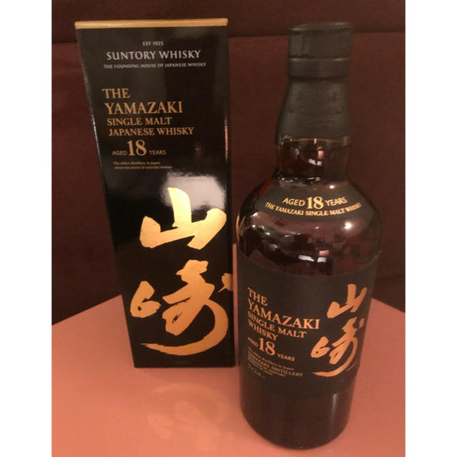 サントリー 山崎18年 700ml 未開封 新品 箱 マイレージ付きウイスキー