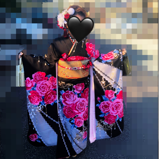 お買得!】 振袖 成人式 ピンク 黒地 フルセット 振袖 - annchery.com.ec