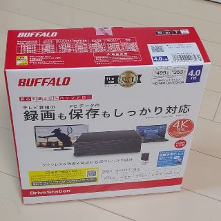 バッファロー(Buffalo)の【新品未開封】ハードディスク　４ＴＢ HD-NRLD4.0U3-BA(PC周辺機器)