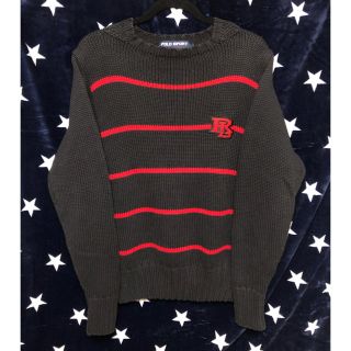 ラルフローレン(Ralph Lauren)のラルフローレン POLO SPORT ニット 黒赤◆お気軽にコメント下さい◆(ニット/セーター)