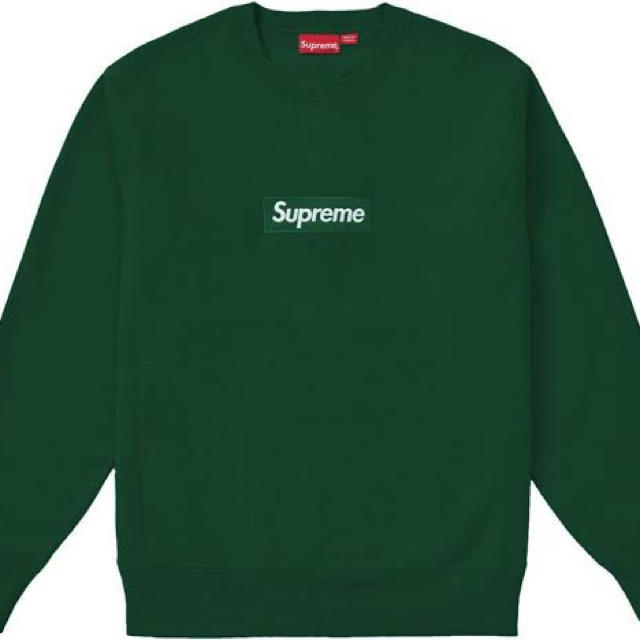 Supreme - 最安値　supreme box logo crewneck green m 緑
