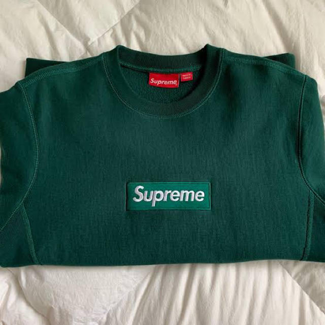 Supreme - 最安値 supreme box logo crewneck green m 緑の通販 by ...