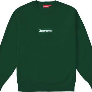 Supreme - 最安値 supreme box logo crewneck green m 緑の通販 by