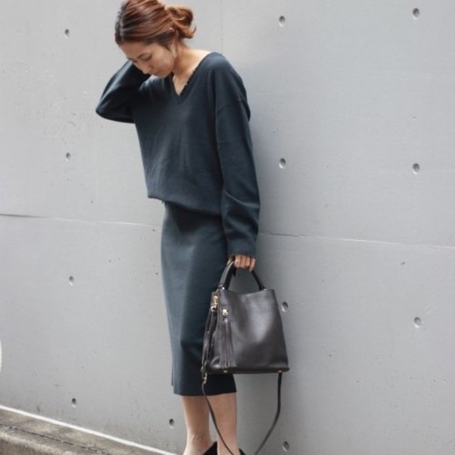 FRAMeWORK(フレームワーク)のフレームワーク金子綾コラボ　ニットスカート レディースのトップス(ニット/セーター)の商品写真