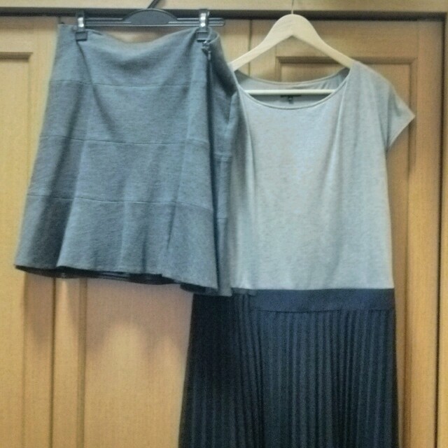 INED(イネド)のINED17号スカートとINDIVI40 レディースのスカート(ひざ丈スカート)の商品写真