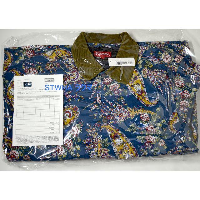 supreme quilted paisley jacket navy L