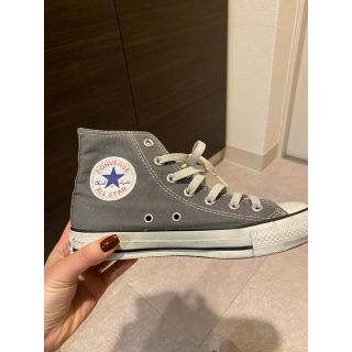 コンバース(CONVERSE)のconverse ハイカット　グレー　24.5センチ(スニーカー)