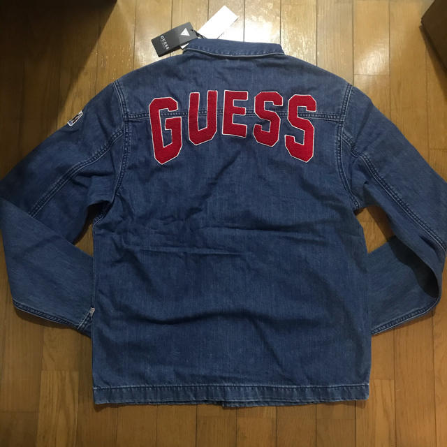 GUESS新品 完売品 GUESS デニムコーチジャケット L ワッペン デニムジャケット