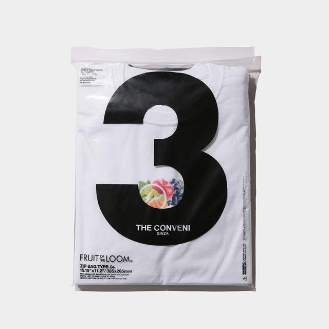 【新品】Lsize ザ・コンビニ × フルーツオブザルーム 3パックTシャツ