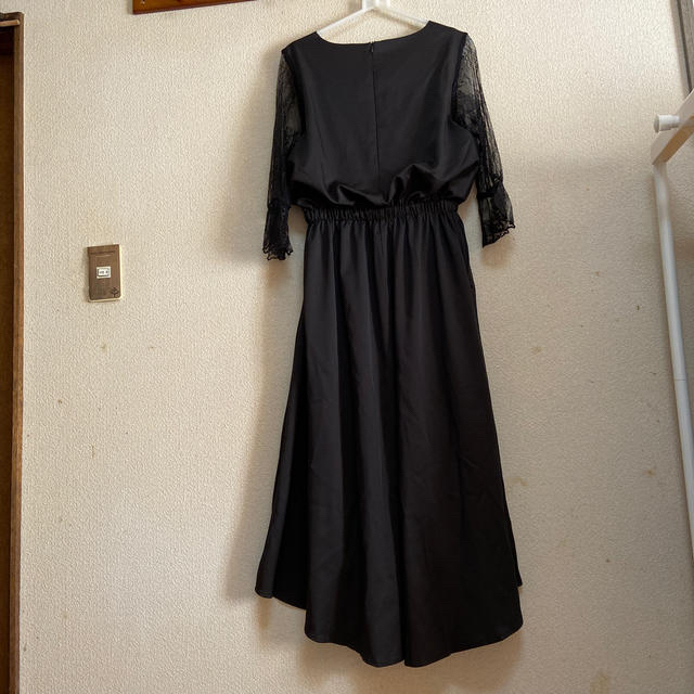 【L】チュール袖ロングドレス レディースのフォーマル/ドレス(ロングドレス)の商品写真